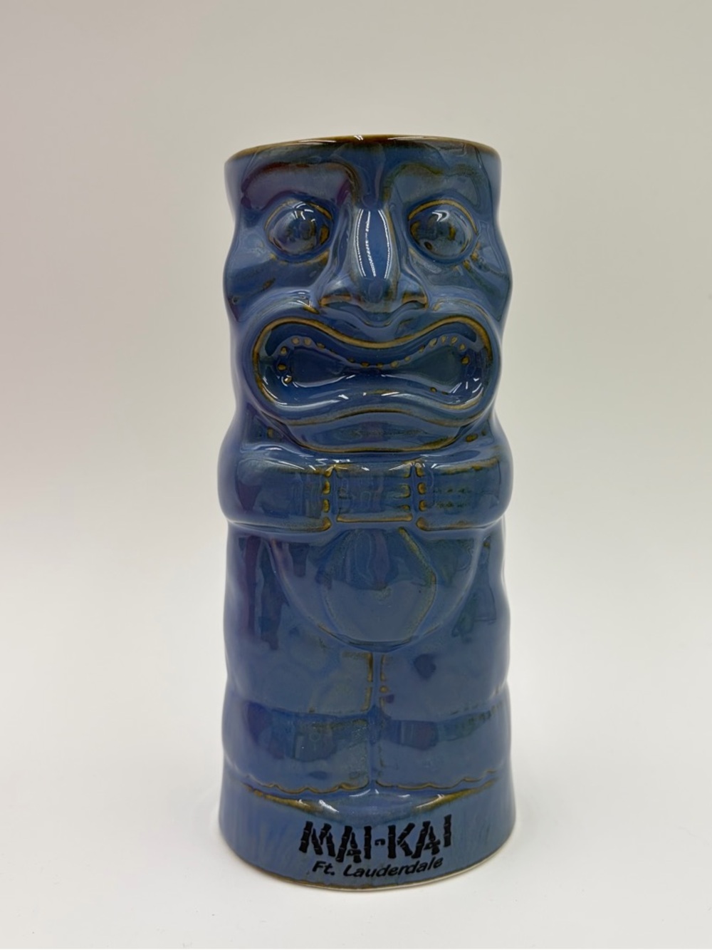 MAI-KAI Ft. Lauderdale Florida Tiki Mug Chiki Tiki Blue Cocktail Bar Barware